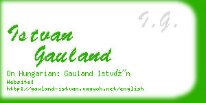 istvan gauland business card